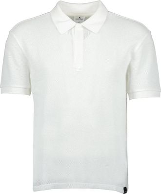 Courr&egrave;ges Witte Mesh Polo Shirt - Heren - Polos - Wit - S - Tops