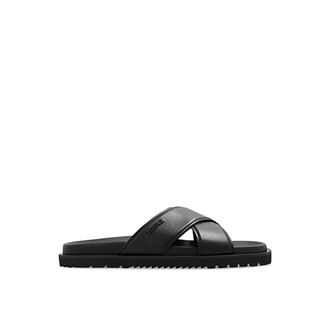 Versace Sliders, male, Black, Size: 12 US Sandalo