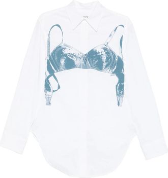 Jean Paul Gaultier Bra-print Cotton Shirt