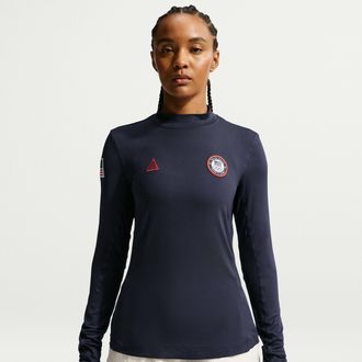 Nike Womens Nike ACG x United States Olympic Team Dri-FIT ADV UV Top in Blue | IB2665-451