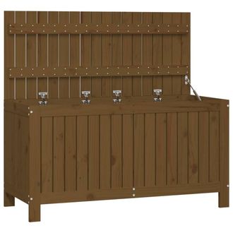 Berkfield Home Garden Storage Box Honey Brown 115x49x60 cm Solid Wood Pine | Size: 115 x 49 x 60 cm