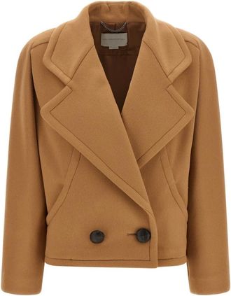 Stella McCartney Dames, Mantels, Beige, Maat: XS Wol