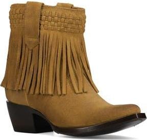 Frye Sacha Fringe Bootie in Dark Sand at Nordstrom Rack, Size 9.5