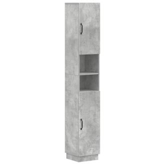 vidaXL Armario De Ba&ntilde;o Con Estante Abierto Hoorn Gris Hormig&oacute;n Vidaxl