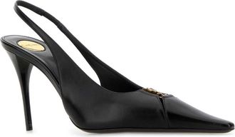 Saint Laurent Womens Black Leather Babylone 90 Pumps Neronero Scarpe Con Tacco High Heel Shoes