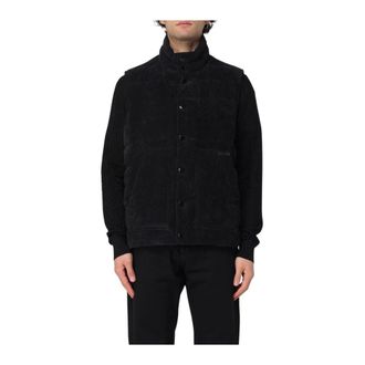 Dolce & Gabbana Waistcoats, male, Black, L, Corduroy Padded Vest