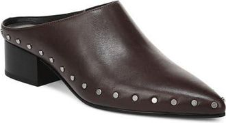Vince August Studded Leather Mule in Ganache at Nordstrom, Size 6.5