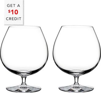 Waterford Elegance Set Of 2 Brandy Glasseswith $10 Credit
