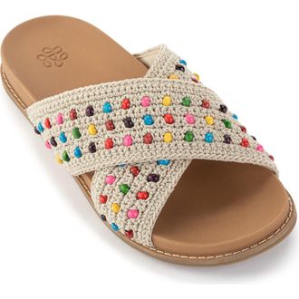 The Sak Penelope Slip On Sandal in Ecru Multi Beads at Nordstrom, Size 11