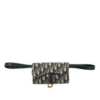 Dior Pre-owned Vintage Belt Bag - Dames - Pre-owned - Blauw - Maat: ONE Size Leer