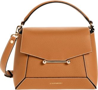 Strathberry Mosaic Leather Top Handle Bag in Tan - Vanilla Stitch at Nordstrom