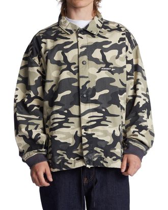 DC Trainingsjacke DC SHOES Neuro, Herren, Gr. M, grau (stone camo), Obermaterial: 100% Walkfrottier;, Jacken Trainingsjacke