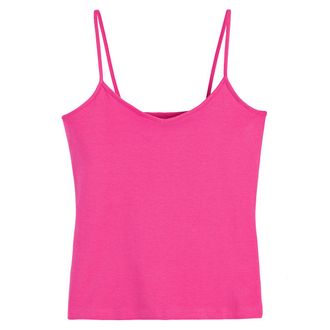 La Redoute Collections Tanktop met smalle schouderbandjes