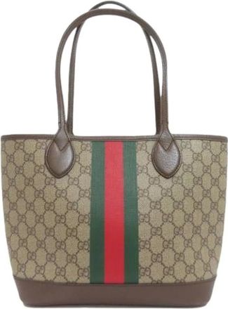 Gucci Pre-owned Tote Bags, female, Brown, Size: ONE SIZE Pre-owned Vintage Tote Bag