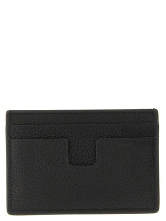 Tom Ford Hammered Leather Card Case - Black