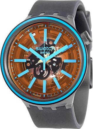 Swatch Fire Taste Quartz Black Skeleton Dial Watch SO27B112