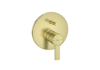Roca Mezclador Monomando Empotrable Ba&ntilde;o-ducha Targa Rocabox Oro Cepillado