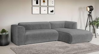 HOME AFFAIRE Ecksofa »MERID L-Form (257 cm), zeitlos & stilvolles Design,« Aufwendig gepolstert, in Cord, Chenille und Struktur