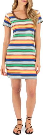 Hurley Haze Stripe Knit Dress in Chocolate Multi at Nordstrom, Size X-Small