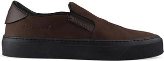 Moncler Monclub Leren Sneakers - Heren - Sneakers - Bruin - 41 1/2 EU - Leer - Schoenen