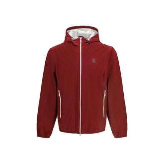 Brunello Cucinelli Bordeaux Polyamide Shell Mens Jacket
