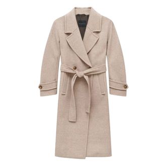 Bugatti Trenchcoat met ceintuur - Dames - Mantels - Beige - Maat: L Zijde