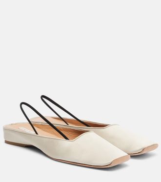 Calvin Klein Kate leather slingback flats