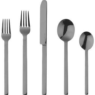 Mepra Stile By Pininfarina Flatware Set - 5 Pieces in Black Gold at Nordstrom