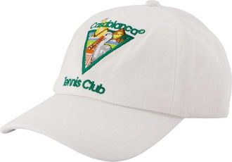 Casablanca Pyramid Abduction Tennis Cap - unisex - Petten - Wit - ONE Size - Katoen - Accessoires