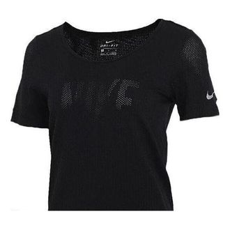 Nike (WMNS) Nike Athleisure Casual Sports Breathable Short Sleeve Black T-Shirt CV9373-010
