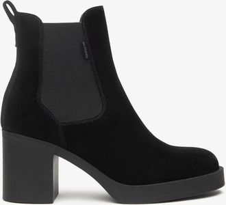Nero Giardini Womens Chelsea Suede Block-Heel Boots In Nero