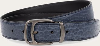 Ferragamo Men Reversible and adjustable belt Blue