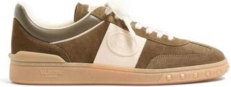 Valentino Garavani Rockstud Flycrew Suede Sneakers - Heren - Sneakers - Groen - 45 EU - Leer - Schoenen
