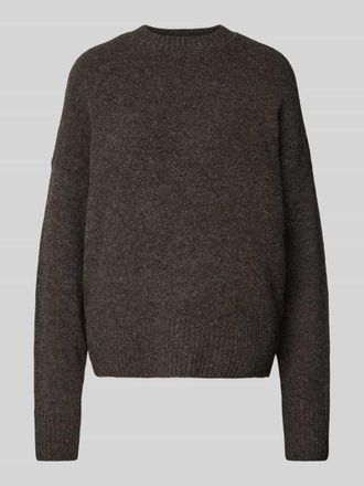 Vero Moda Relaxed Fit Pullover mit Woll-Anteil Modell BOOM in Schoko Melange, Größe XL