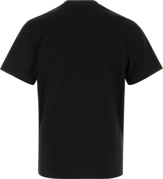 Moncler Logo-Embroidered Cotton T-Shirt - Black