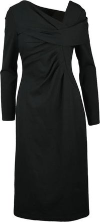 Alberta Ferretti Shaped Jersey Dress - Black