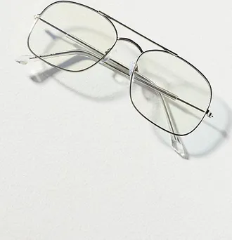 I-SEA Oversized Metal Aviator Bluelight Readers