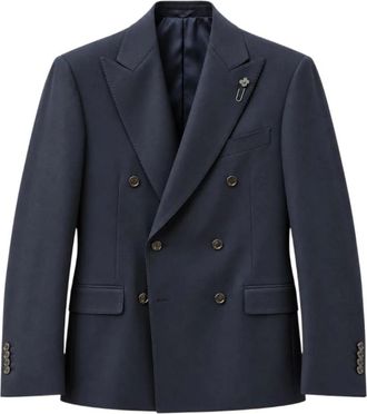 Lardini Double-breasted blazer - Heren - Jassen - Blauw - Maat: M Wol