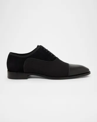 Christian Louboutin Men & apos;s Greggory Mixed Media Oxfords
