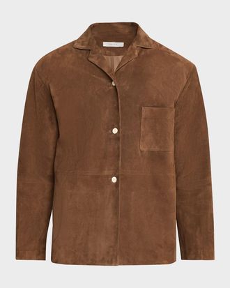 The Row Janine Suede Shirt Jacket