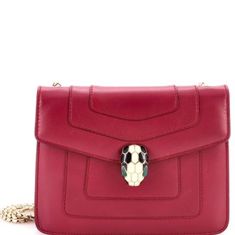 Bulgari Serpenti Forever Square Shoulder Bag Leather Small