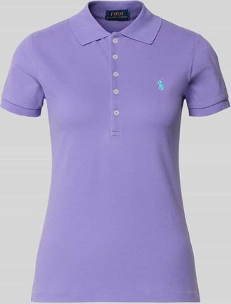 Polo Ralph Lauren Slim Fit Poloshirt aus Baumwoll-Mix in Lila, Gr&ouml;&szlig;e XXL