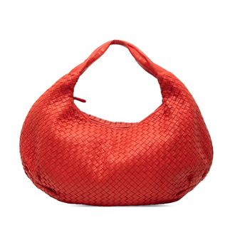 Bottega Veneta Tweedehands Grote Nappa Intrecciato Buik Hobo