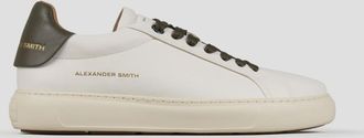 Alexander Smith Soho Man in smooth white leather with green back and laces