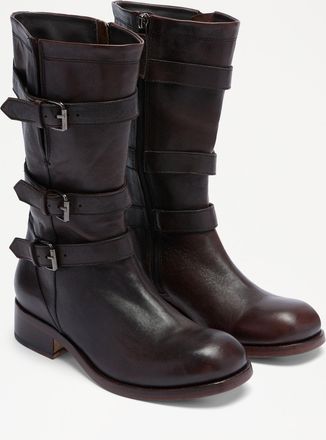 Russell & Bromley WARDSEND MID Mid Calf Buckle Biker Boot