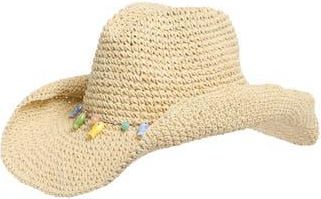 Steve Madden Charm Band Straw Cowboy Hat in Multi Natural at Nordstrom Rack