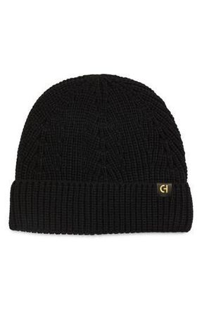Cole Haan Rib Cuff Beanie in Caviar at Nordstrom Rack