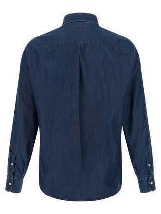 Brunello Cucinelli Lightweight Cotton Denim Shirt - Blue