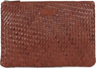 Howard London Tassen, Heren, Bruin, ONE Size, Leer, Braided Laptop Sleeve John
