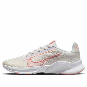 Nike Womens Superrep Go 3 Flyknit Next Nature Sneakers In Light Cream Crimson Bliss